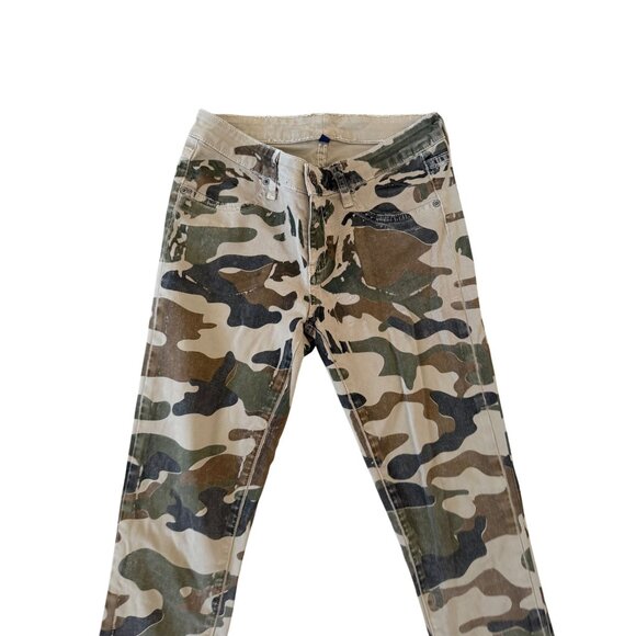 CARMAR Green Camo Print Skinny Jeans Size 27 - Picture 8 of 10